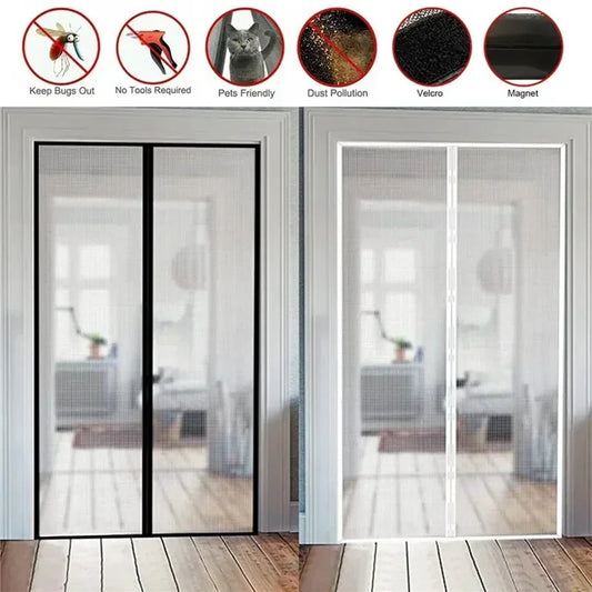Magnetischer Anti-Mücken Vorhang – Automatisch schließendes Fliegengitter für Türen & Fenster