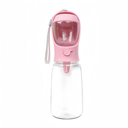 2 In 1 Portable Dog Cat Water Bottle with Storage Food and Water Container for Puppy Pets dogs Feeder Bowl Outdoor Travel