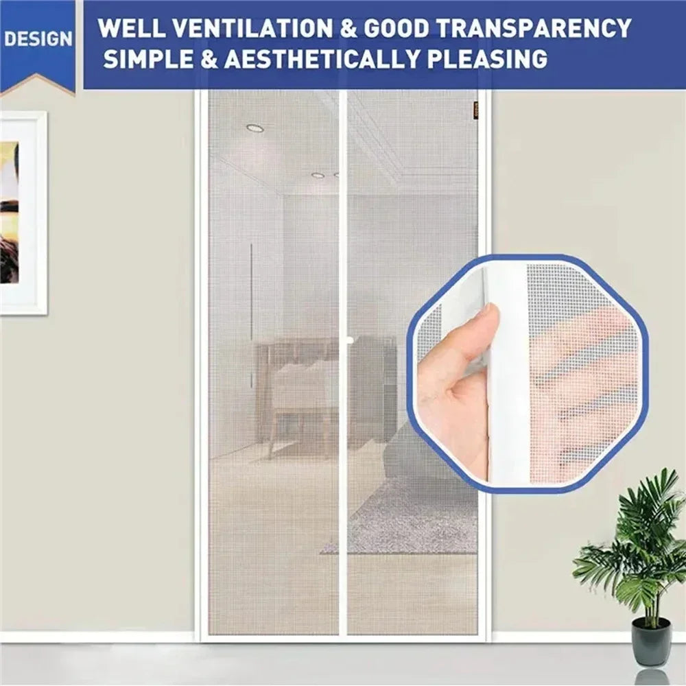 Magnetischer Anti-Mücken Vorhang – Automatisch schließendes Fliegengitter für Türen & Fenster