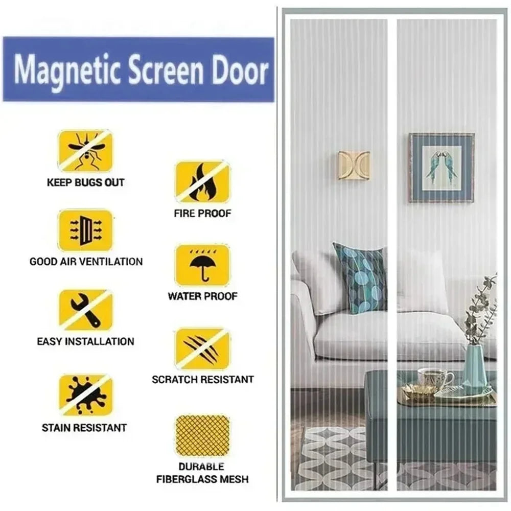 Magnetischer Anti-Mücken Vorhang – Automatisch schließendes Fliegengitter für Türen & Fenster