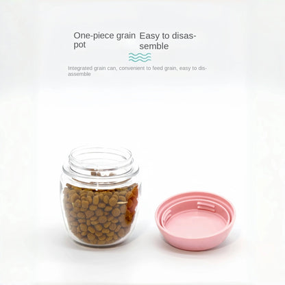 2 In 1 Portable Dog Cat Water Bottle with Storage Food and Water Container for Puppy Pets dogs Feeder Bowl Outdoor Travel