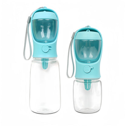 2 In 1 Portable Dog Cat Water Bottle with Storage Food and Water Container for Puppy Pets dogs Feeder Bowl Outdoor Travel