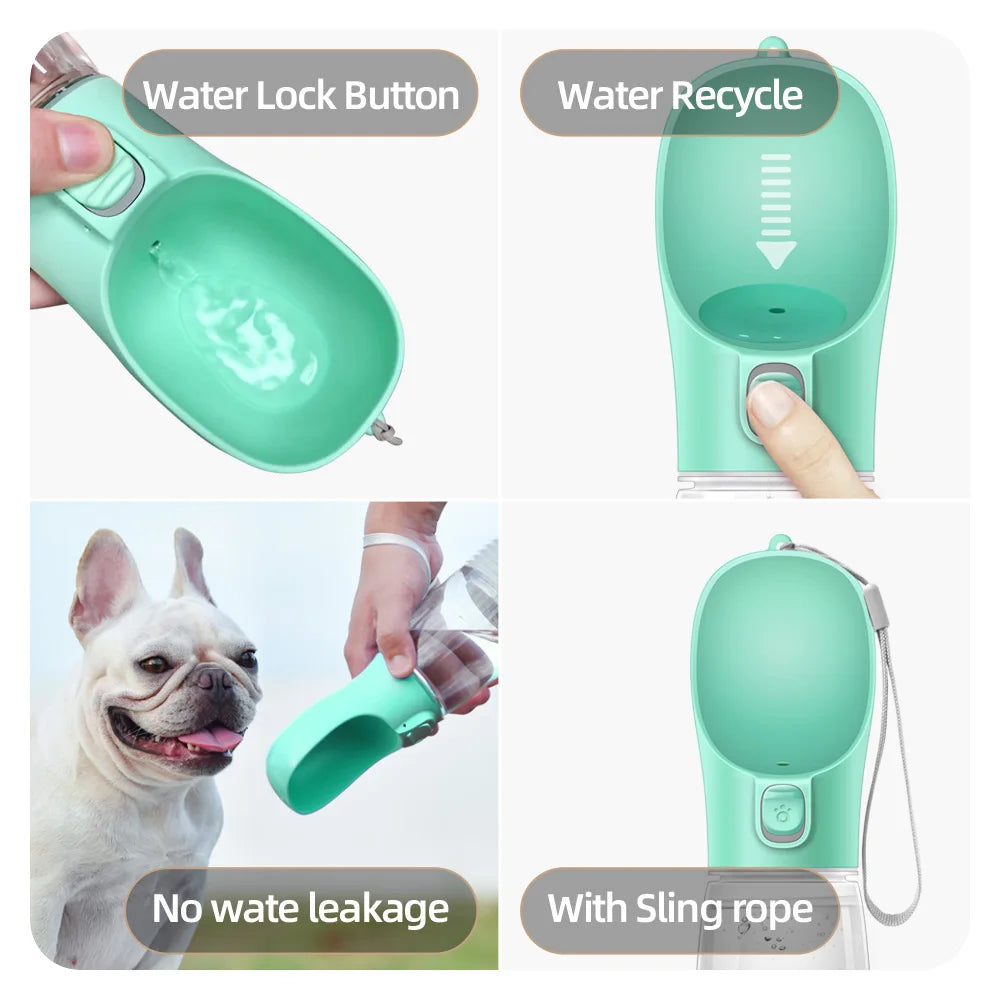 Tragbare Hundewasserflasche – Auslaufsichere Trinkflasche für kleine & große Hunde sowie Katzen – Perfekt für unterwegs! 🐶🐱🚶‍♂️