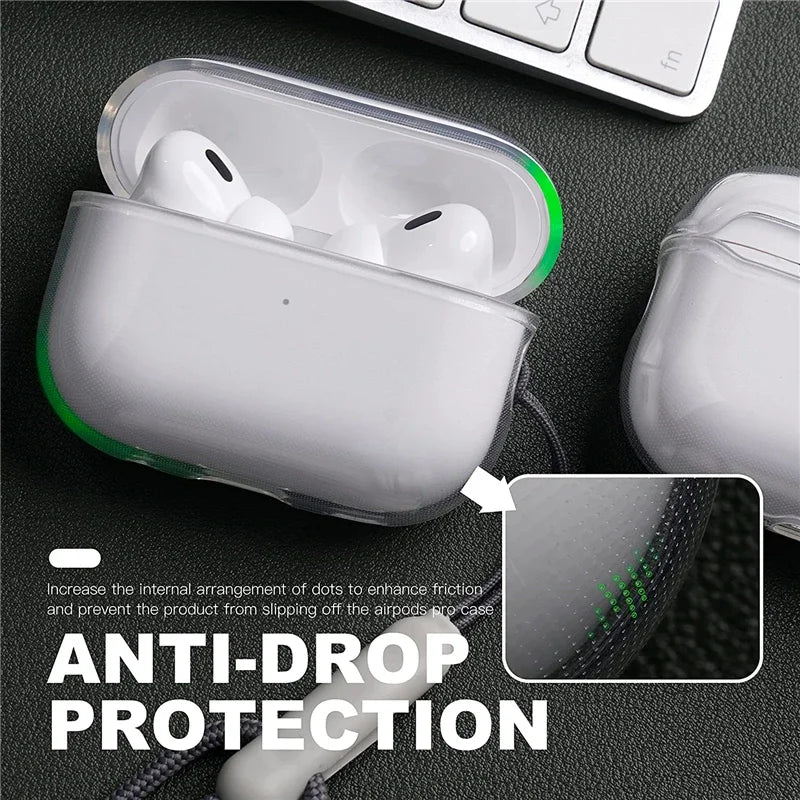 Klares Case mit Trageband für AirPods (Pro & alle Generationen) – Schutz & Stil in Einem!