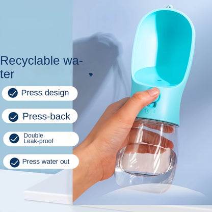 2 In 1 Portable Dog Cat Water Bottle with Storage Food and Water Container for Puppy Pets dogs Feeder Bowl Outdoor Travel